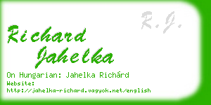 richard jahelka business card